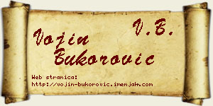 Vojin Bukorović vizit kartica